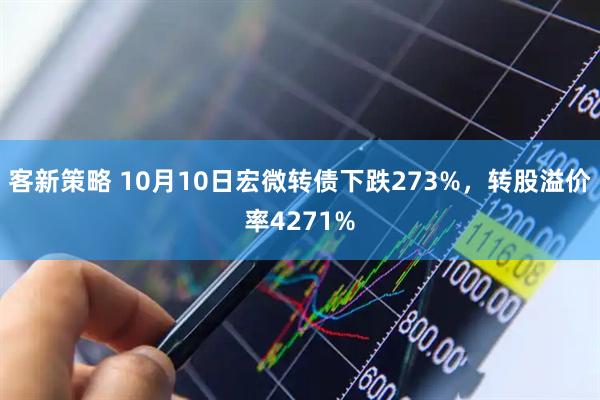 客新策略 10月10日宏微转债下跌273%，转股溢价率4271%